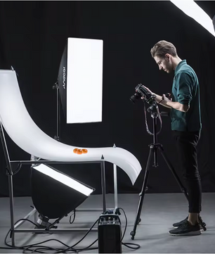 Fotografie Softbox Verlichtingsset – 3x LED Lampen met Boom Arm en Statieven