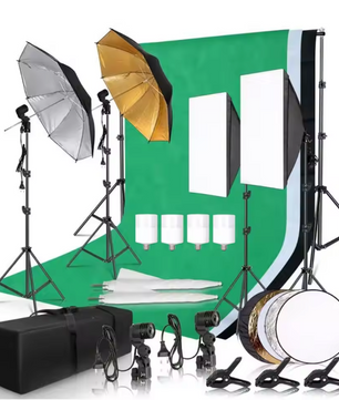 Complete Fotostudio Set – Softbox, Achtergrond Systeem en Verlichting Kit