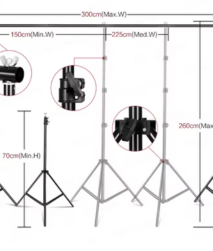 Complete Fotostudio Set – Softbox, Achtergrond Systeem en Verlichting Kit