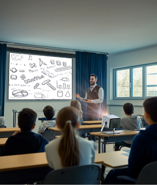 4K Projector met Android TV – Full HD, WiFi 6 en Autofocus met Stand