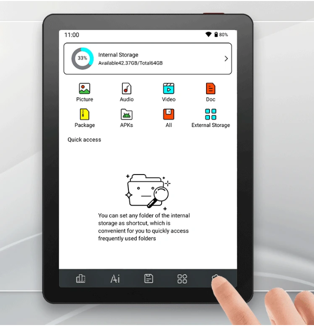 6 Inch E-Reader met Frontlight – 300PPI, 64GB en Android 14