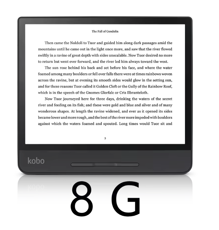8 Inch E-Reader Waterdicht – 300PPI ComfortLight en Groot Scherm