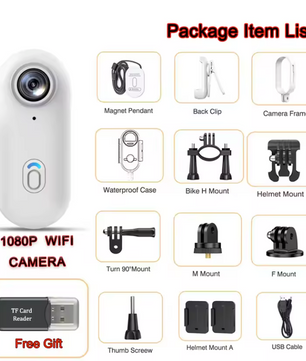 Mini Action Camera 1080P – Draagbare Bodycam met WiFi en Clip