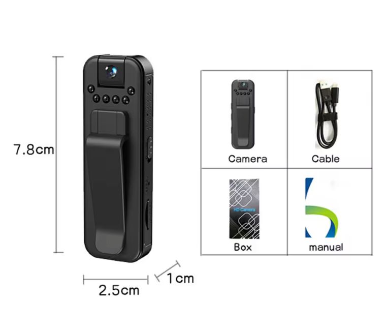Mini Sport Camera 1080P – Draagbare Bodycam met Nachtzicht en Clip