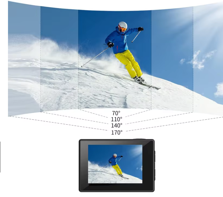 4K Action Camera – 30M Waterdicht met WiFi en 170° Groothoek