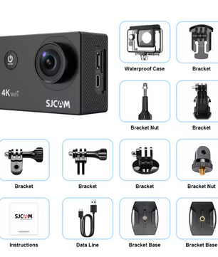 4K Action Camera – 30M Waterdicht met WiFi en 170° Groothoek