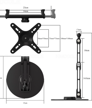 Verstelbare Monitor Arm Standaard – 360° Draaibaar met VESA
