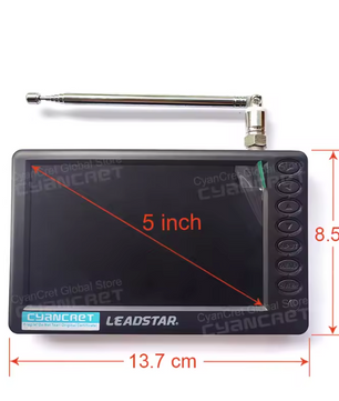 Draagbare Mini TV 5 Inch – Digitale TV met Accu en USB