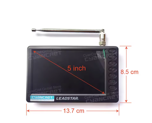 Draagbare Mini TV 5 Inch – Digitale TV met Accu en USB