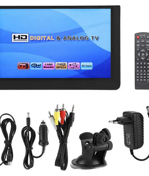 Draagbare TV 12 Inch – Digitale TV met Accu en USB