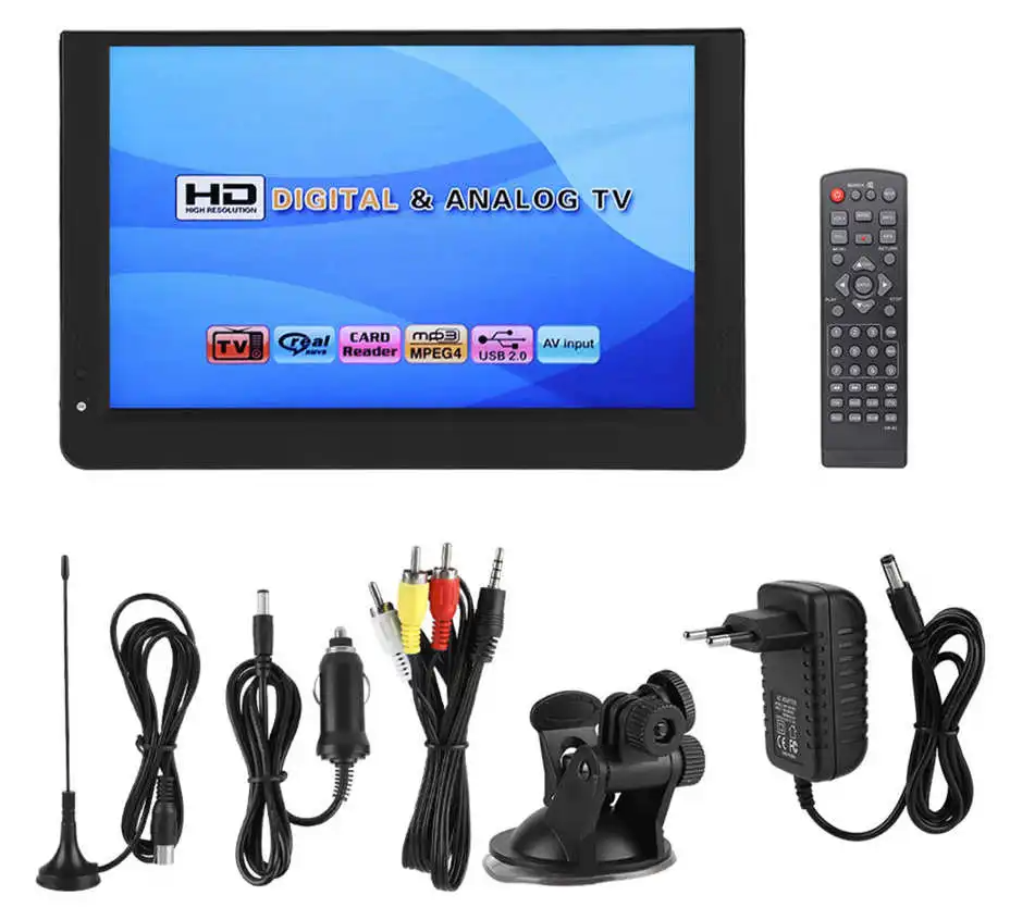Draagbare TV 12 Inch – Digitale TV met Accu en USB