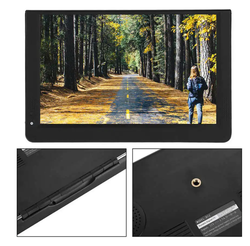 Draagbare TV 12 Inch – Digitale TV met Accu en USB