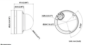 4K IP Beveiligingscamera 8MP – POE Dome met Nachtzicht en Audio