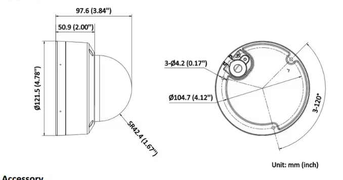 4K IP Beveiligingscamera 8MP – POE Dome met Nachtzicht en Audio