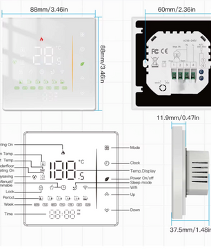 Smart Thermostaat WiFi – Vloerverwarming en CV met App en Voice