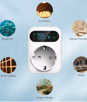 WiFi Thermostaat Stopcontact 16A – Slimme Temperatuur Controller met Sensor