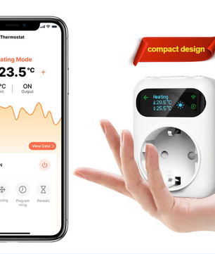 WiFi Thermostaat Stopcontact 16A – Slimme Temperatuur Controller met Sensor