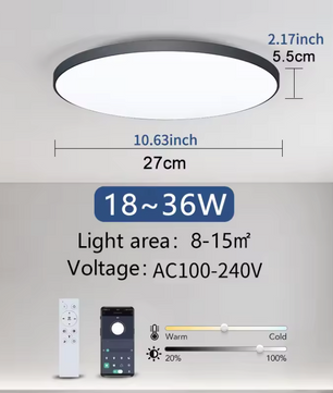 Smart LED Plafondlamp – Dimbaar met Afstandsbediening