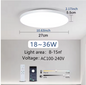 Smart LED Plafondlamp – Dimbaar met Afstandsbediening