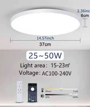 Smart LED Plafondlamp – Dimbaar met Afstandsbediening