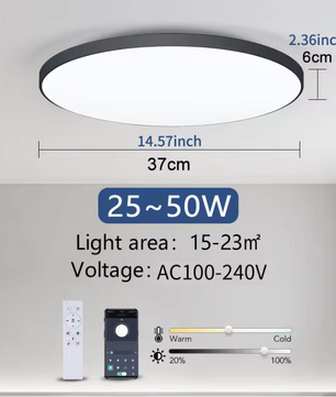 Smart LED Plafondlamp – Dimbaar met Afstandsbediening