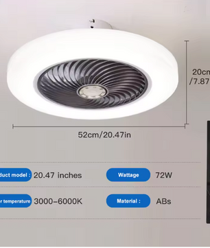 Plafondventilator met LED Lamp – Stil en Afstandsbediening