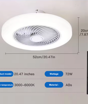 Plafondventilator met LED Lamp – Stil en Afstandsbediening