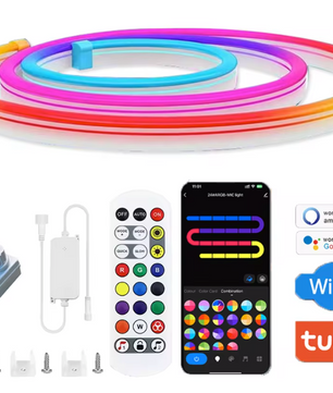 Smart RGBIC LED Neon Strip – WiFi en Muziek Sync Verlichting