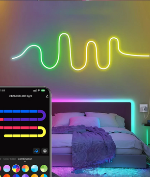 Smart RGBIC LED Neon Strip – WiFi en Muziek Sync Verlichting