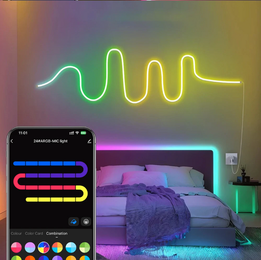 Smart RGBIC LED Neon Strip – WiFi en Muziek Sync Verlichting