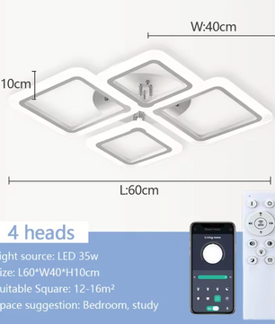 Smart LED Plafondlamp – Dimbaar met App en Afstandsbediening