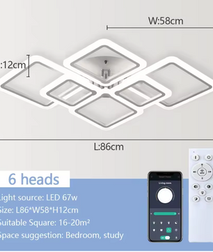 Smart LED Plafondlamp – Dimbaar met App en Afstandsbediening