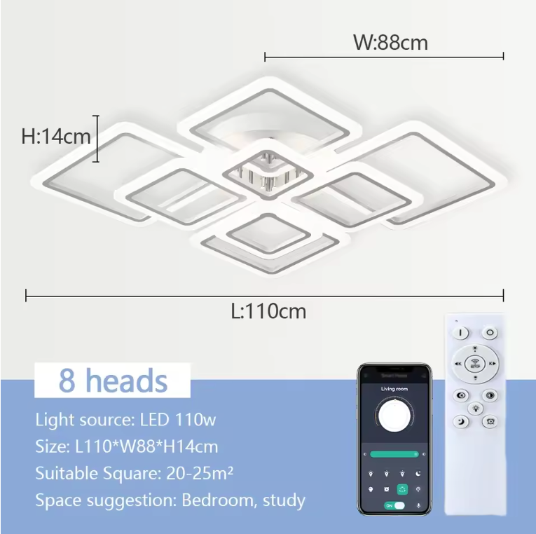 Smart LED Plafondlamp – Dimbaar met App en Afstandsbediening