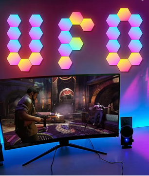RGB Smart Hexagon Wandlamp – DIY LED Verlichting met App