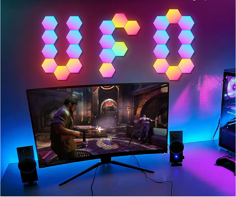 RGB Smart Hexagon Wandlamp – DIY LED Verlichting met App