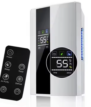 2-in-1 Luchtontvochtiger en Luchtreiniger – H13 HEPA Filter, Stil, Timer en Afstandsbediening