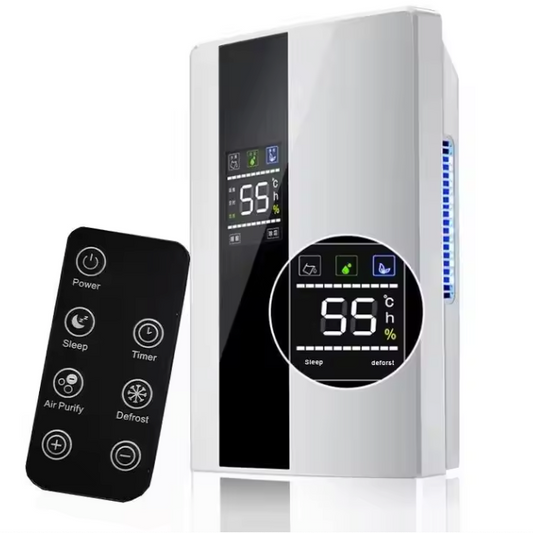 2-in-1 Luchtontvochtiger en Luchtreiniger – H13 HEPA Filter, Stil, Timer en Afstandsbediening