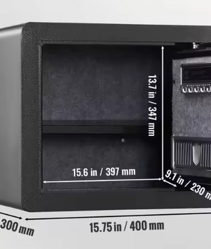 Elektronische Kluis met Digitale Code en Sleutel – Veilig voor Geld, Sieraden en Documenten