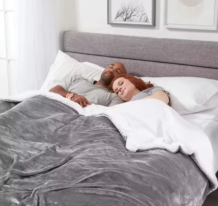 Sherpa Fleece Plaid 130x160 cm – Zachte Warme Deken voor Bank en Bed