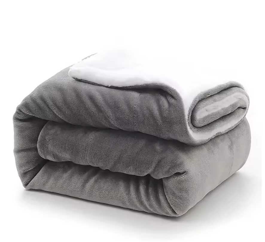 Sherpa Fleece Plaid 130x160 cm – Zachte Warme Deken voor Bank en Bed