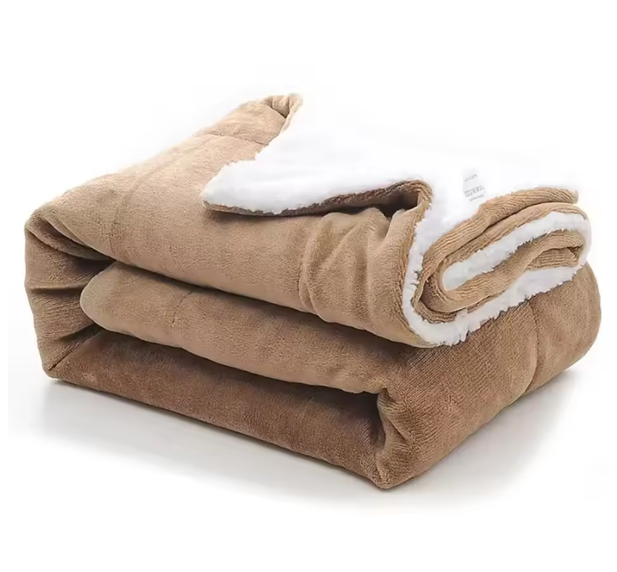 Sherpa Fleece Plaid 130x160 cm – Zachte Warme Deken voor Bank en Bed