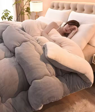 Dubbelzijdige Winterdeken – Lamswol Flanel Zachte Warme Deken voor Bed en Slaapkamer