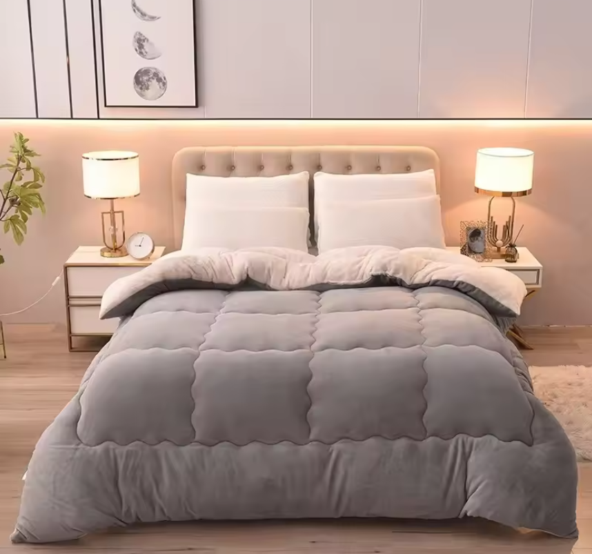 Dubbelzijdige Winterdeken – Lamswol Flanel Zachte Warme Deken voor Bed en Slaapkamer