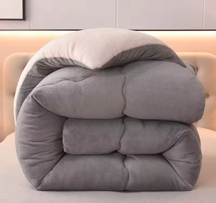 Dubbelzijdige Winterdeken – Lamswol Flanel Zachte Warme Deken voor Bed en Slaapkamer