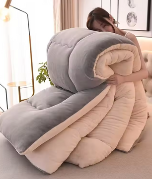 Dubbelzijdige Winterdeken – Lamswol Flanel Zachte Warme Deken voor Bed en Slaapkamer