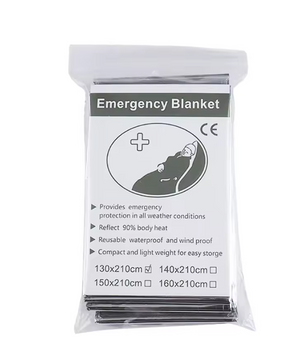Nooddeken Mylar 130x210 cm – Thermische Folie Deken voor Outdoor en EHBO