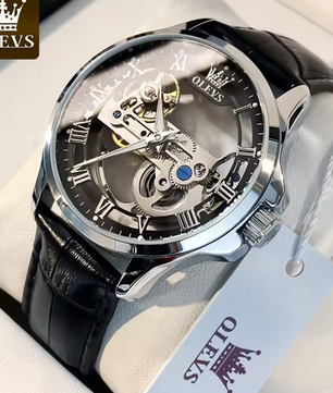 Luxe Automatisch Heren Horloge – Mechanisch met Leren Band