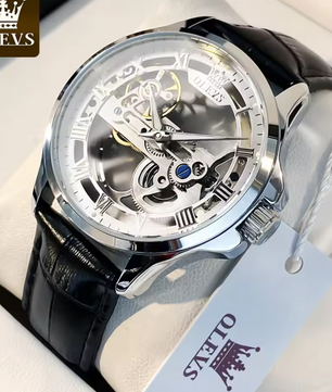 Luxe Automatisch Heren Horloge – Mechanisch met Leren Band
