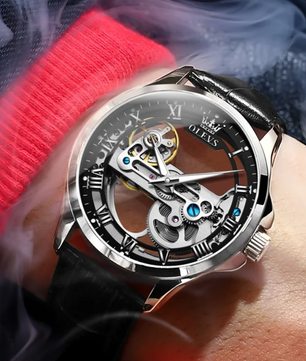 Luxe Automatisch Heren Horloge – Mechanisch met Leren Band