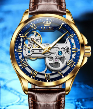 Luxe Automatisch Heren Horloge – Mechanisch met Leren Band